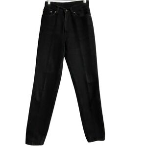 Vintage Levi's 7M Black High Rise Tapered Jeans USA Made 90s Mom‎ Fit 27x30